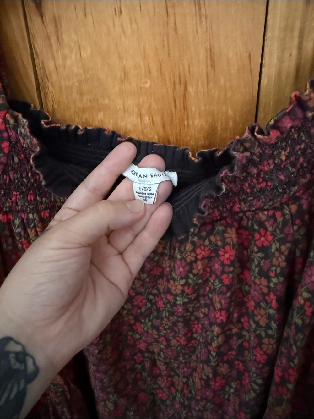 AMERICAN EAGLE | smocked mini dress - Picture 7 of 11